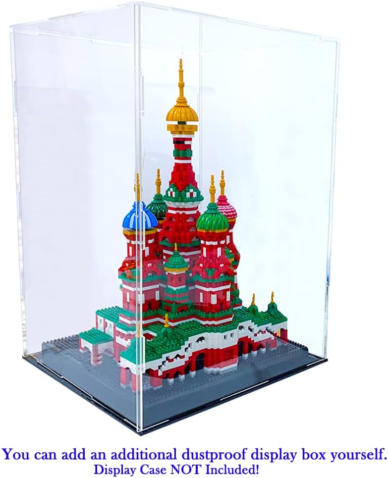 Uvini Juego de bloques de construcción para adultos, modelo de arquitectura de la catedral de San Basilio micro minibloques, colección famosa de