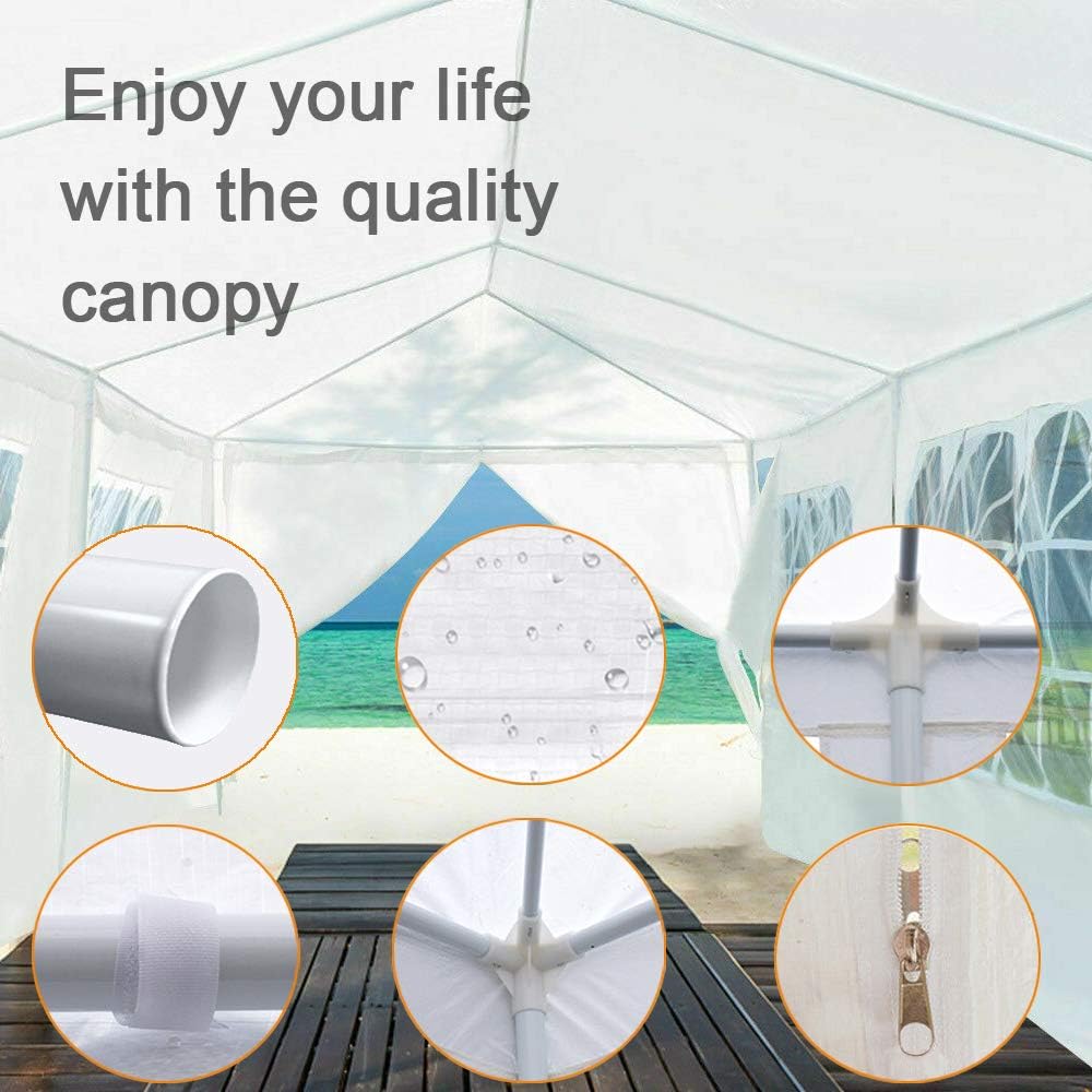 10’x30′ blanco al aire libre Gazebo Canopy boda fiesta tienda con pared lateral pabellón cater evento