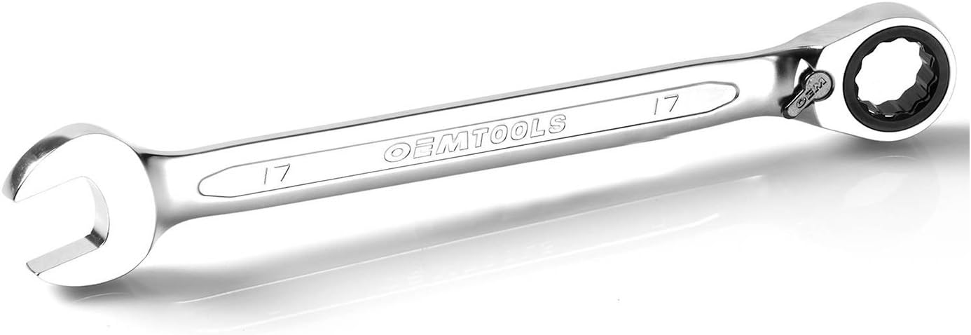 OEMTOOLS 23988 Juego de llaves de trinquete reversibles RingStop de 12 piezas, métricas, juego de llaves combinadas de trinquete métricas de 12