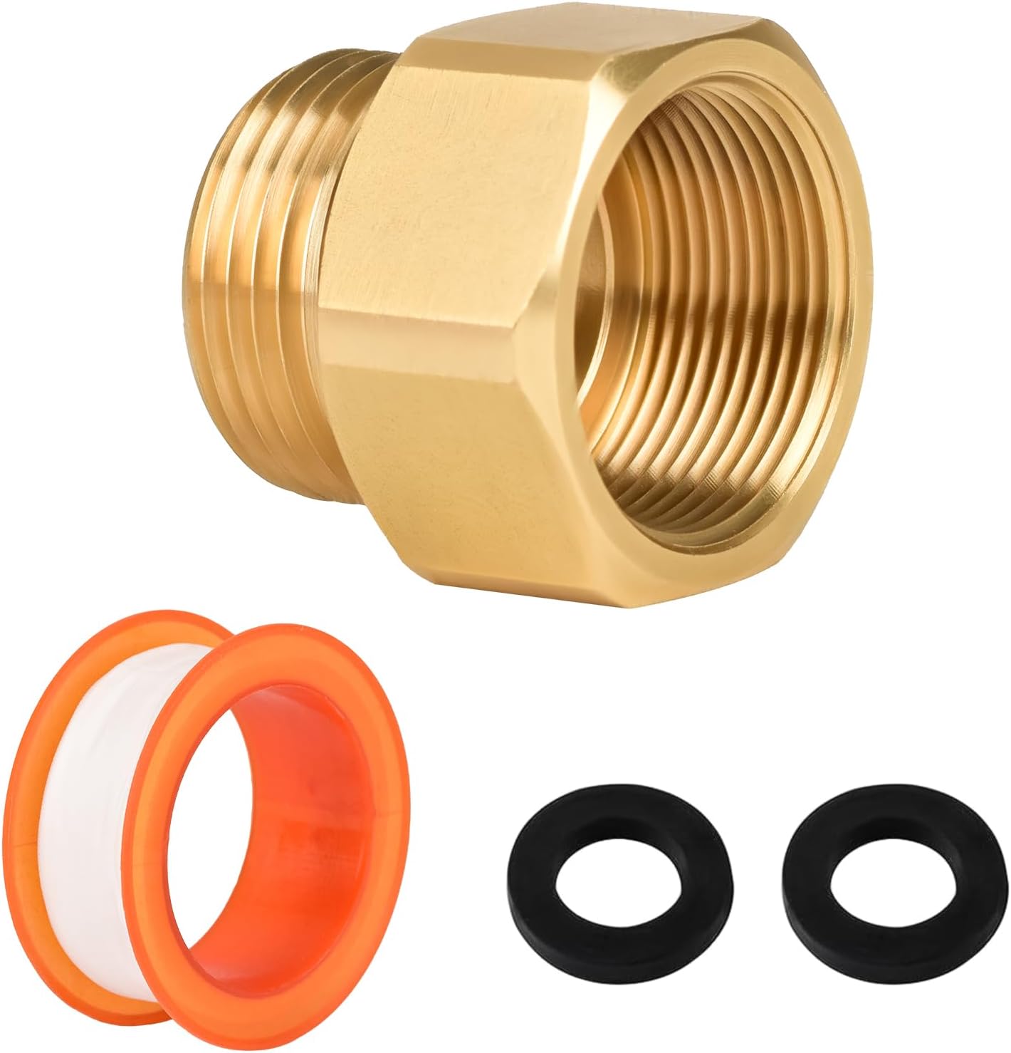 Paquete de 1 adaptador de manguera para manguera de jardín, adaptador de espiga de manguera de jardín de 1-116 pulgadas, rosca fina hembra a
