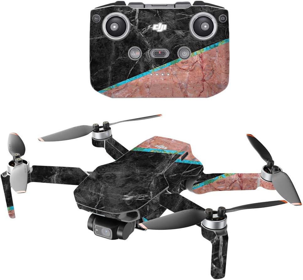 MightySkins – Compatible con DJI Mini 2 Dron portátil – Corte de mármol  Cubierta protectora de vinilo duradera y única  Fácil de aplicar, quitar y