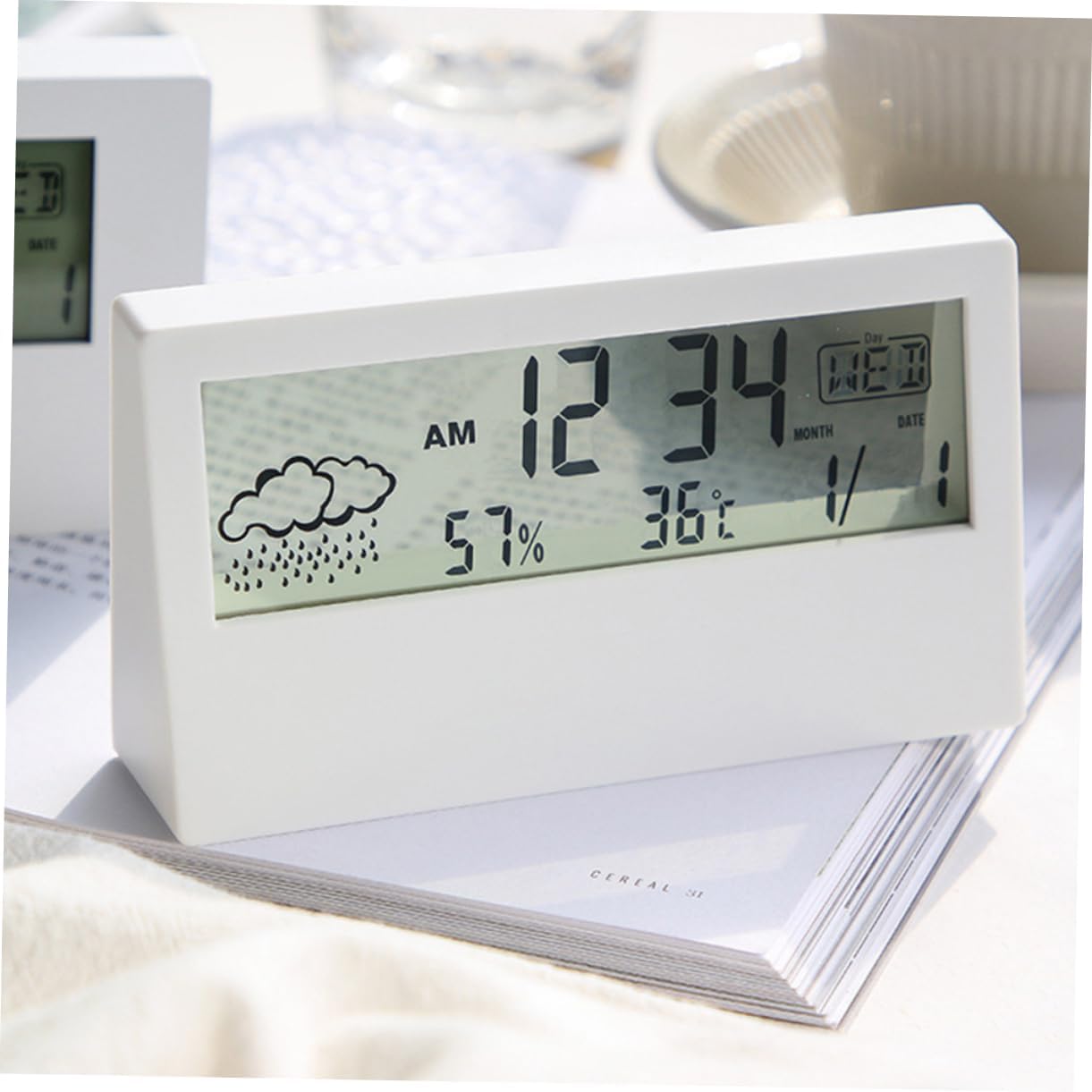 Reloj despertador electrónico perezoso temporizador eléctrico despertador eléctrico LED digital mesa decoración de mesa de comedor relojes digitales