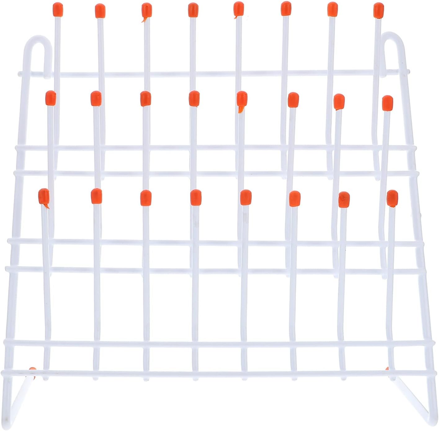 Estante de secado de tubos, estante de drenaje de laboratorio, soporte de secado de vasos de cristalería, prueba de alambre de acero, soporte de