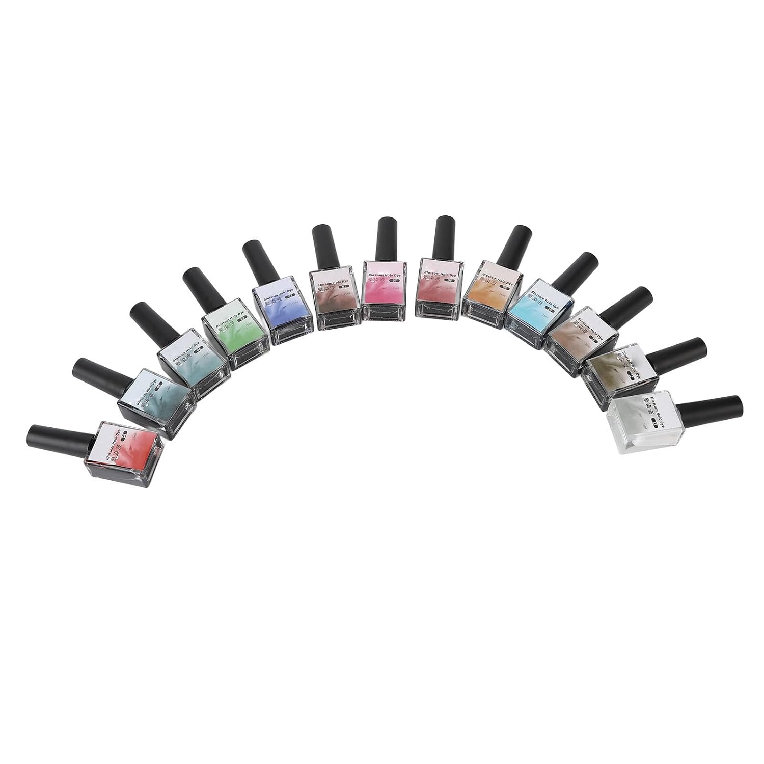 Juego de 13 colores de esmalte de uñas floreciente acuarela DIY Nail Art Dye Gel Decoraciones Herramienta de manicura