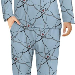 Physics Science Men’s Sleepwear Long Sleeve Top And Bottom Soft Nightwear Pajama Lounge Set Physics Science Men’s Sleepwear Long Sleeve Top And Bottom Soft Nightwear Pajama Lounge Set