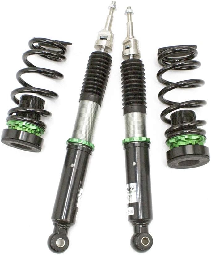 Rev9 R9-HS2-100 Hyper-Street II Kit de bajada de suspensión de coilover, amortiguador monotubo con ajuste de rebote de 32 clics, longitud completa