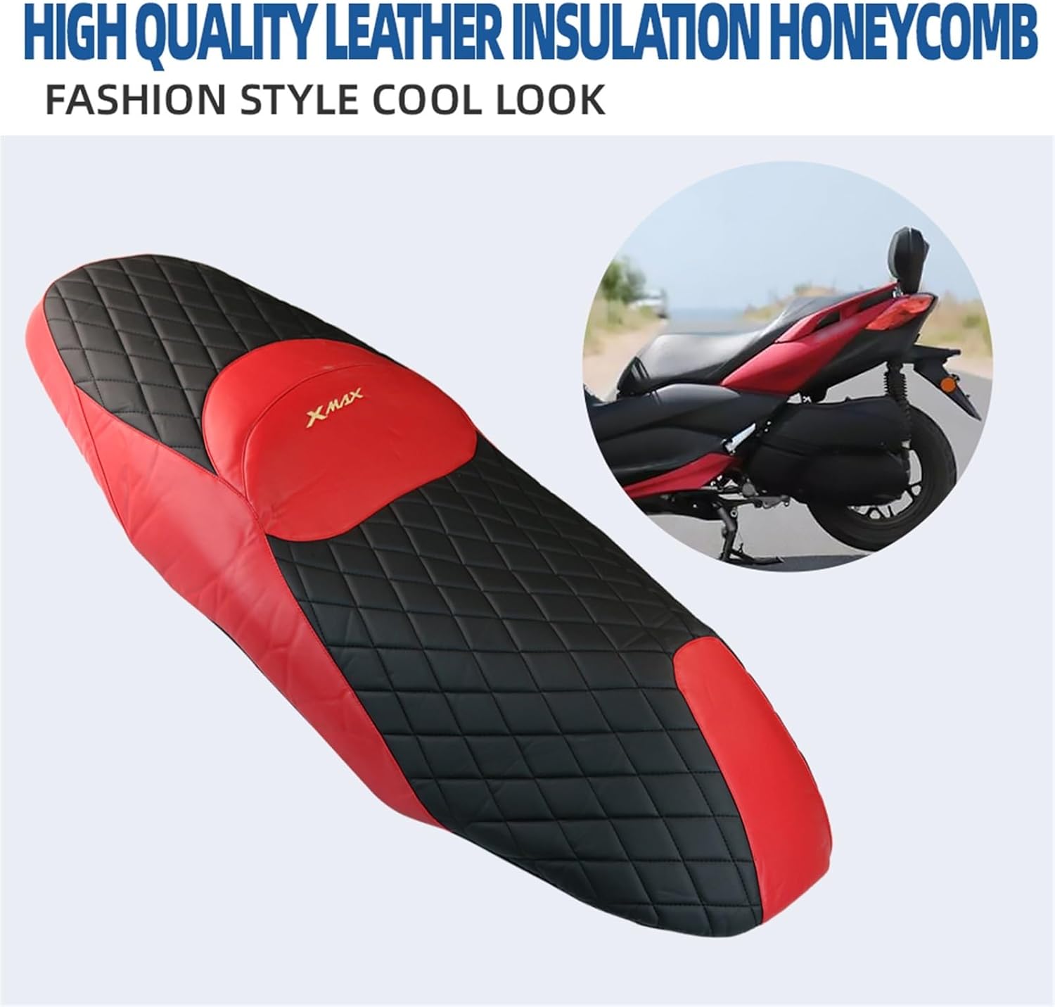 Juego de asiento para Y-AMAHA XMAX300 XMAX250 Xmax 300 X-MAX 250 125 400 Accesorios de motocicleta Funda de cojín de asiento Funda de cojín de