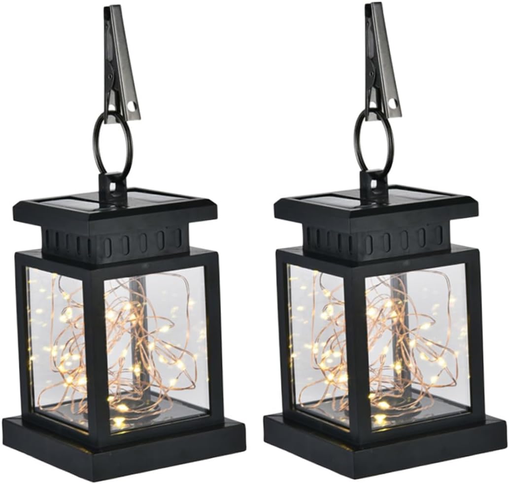 Housoutil 2 unids luces solares al aire libre lámpara solar al aire libre LED luces solares al aire libre linterna solar lampara para exterior luces