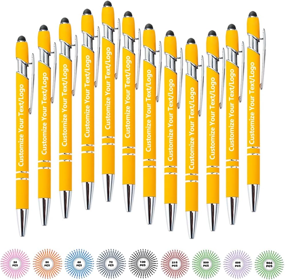 Bolígrafo personalizado con nombre a granel, grabado gratuito con tu nombre, texto, mensaje para negocios, graduación, aniversarios, bolígrafos