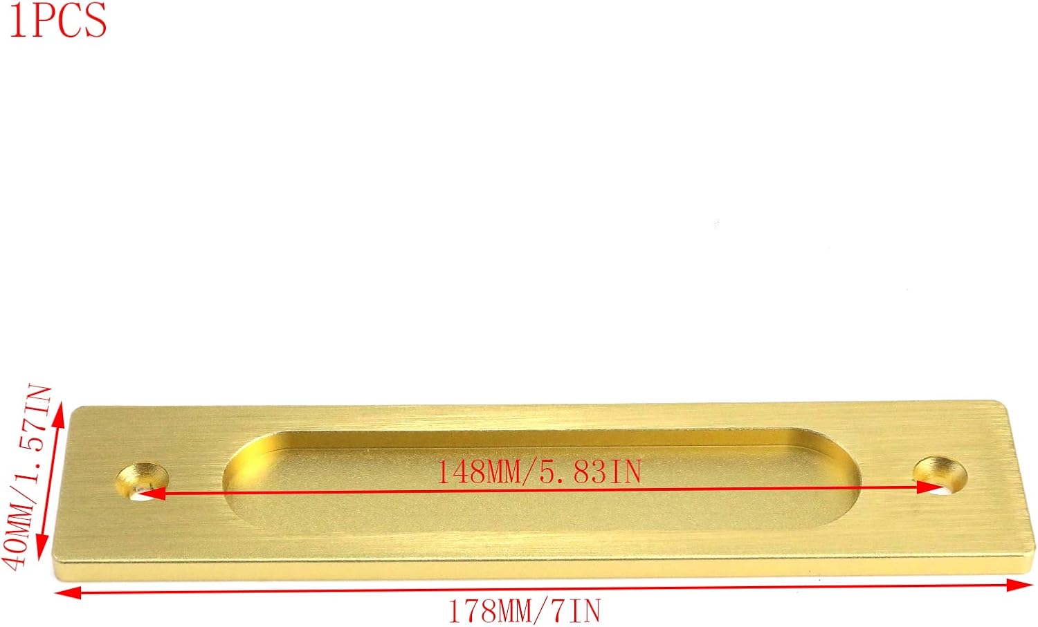 Manija de puerta corrediza de granero de 7 pulgadas, tiradores de puerta deslizante de aleación de aluminio, tiradores rectangulares para ventana de