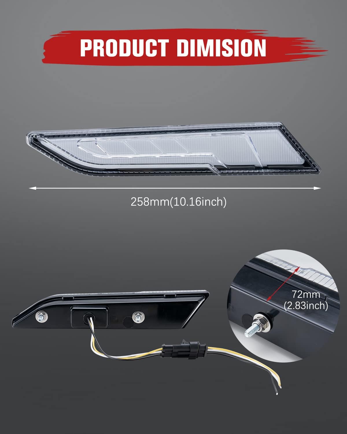 A & UTV PRO Kit de luz de panel inferior para Polaris Slingshot S GT R SL SLR 2020 2021 2022 2023 2024, luz diurna DRL y accesorios de luz