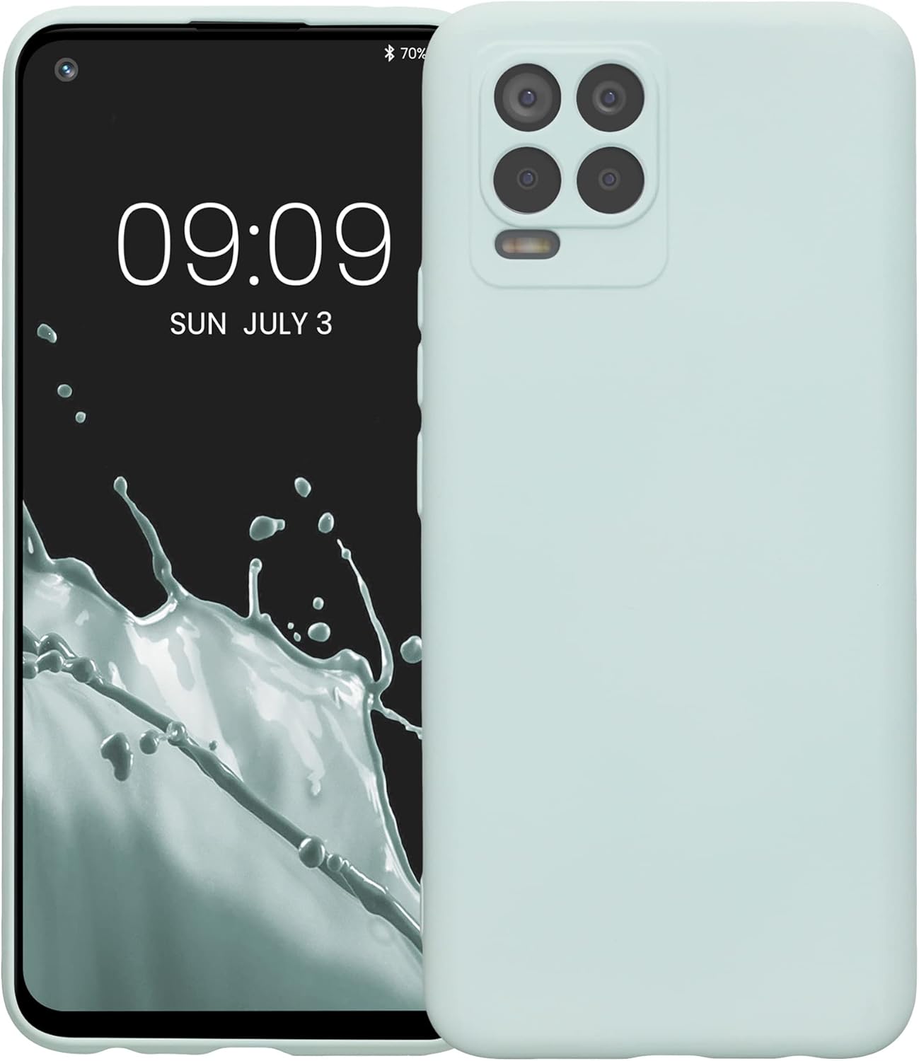 kwmobile Funda compatible con Realme 88 Pro – Funda protectora delgada de TPU con acabado mate suave – Menta fresca