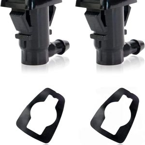 2 boquillas para limpiaparabrisas delantero, accesorios de pulverización, apto para Jeep Grand Cherokee 2005-2016, Chevy Malibu 2005-2013, reemplaza 2 boquillas para limpiaparabrisas delantero, accesorios de pulverización, apto para Jeep Grand Cherokee 2005-2016, Chevy Malibu 2005-2013, reemplaza