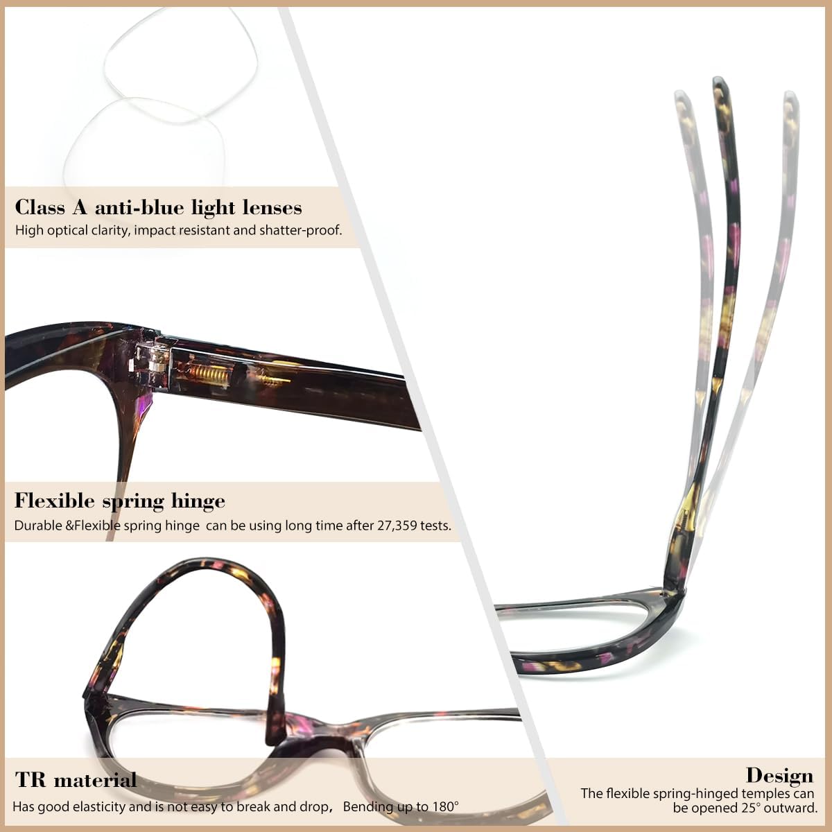 Gafas de lectura para mujer, lentes de ojo de gato, lentes de lectura para computadora