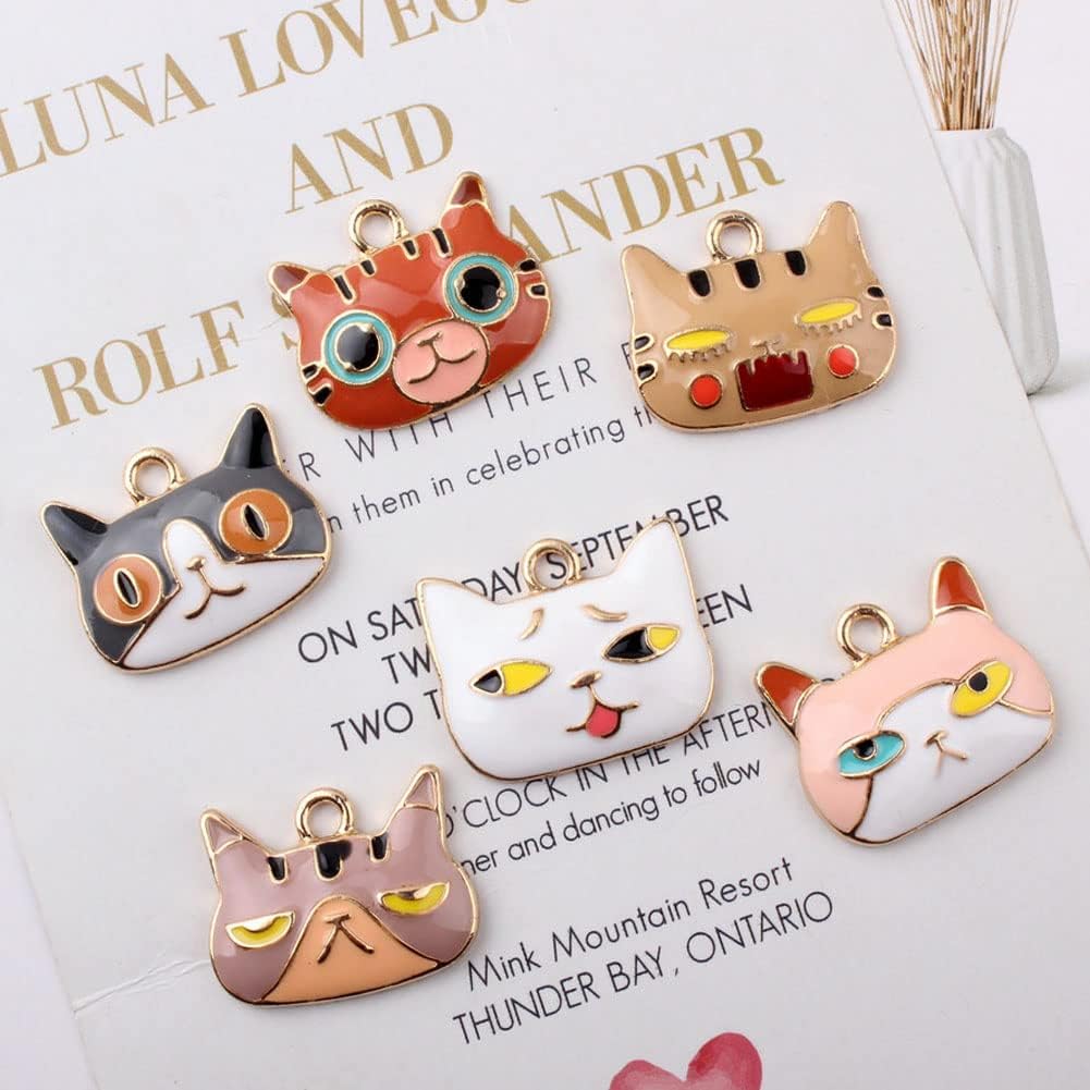 Enamel Cat Charm Bulb Charm Coffee Cup Earrings Making Charm Cute Charm Bracelet Artifact Jewelry Making DIY Pendant Necklace Supplies