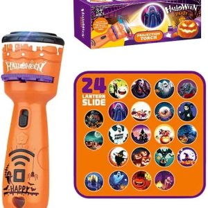 WSRRDRECVHi Proyector de linterna de Halloween para niños, proyector de diapositivas, luz de proyección de antorcha para dormir, juguetes educativos WSRRDRECVHi Proyector de linterna de Halloween para niños, proyector de diapositivas, luz de proyección de antorcha para dormir, juguetes educativos