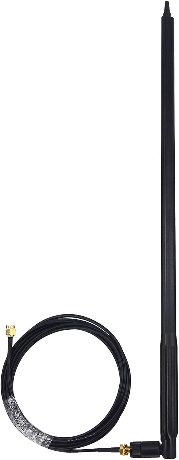 Kaunosta Router WiFi de alta ganancia de 22 dbi antena omnidireccional universal 2 piezas y cable de extensión RP-SMA macho a hembra de 10 pies, 2