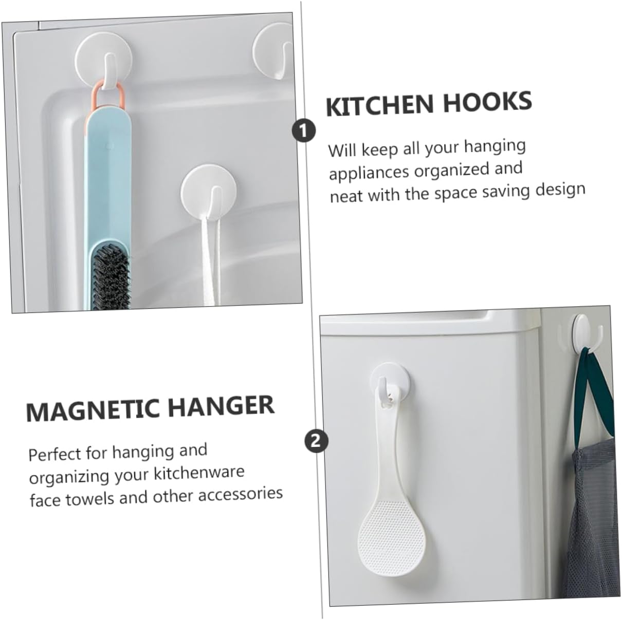 2 piezas de gancho magnético para pasta para refrigerador, ganchos magnéticos para toallas, ganchos magnéticos para toallas, ganchos magnéticos para