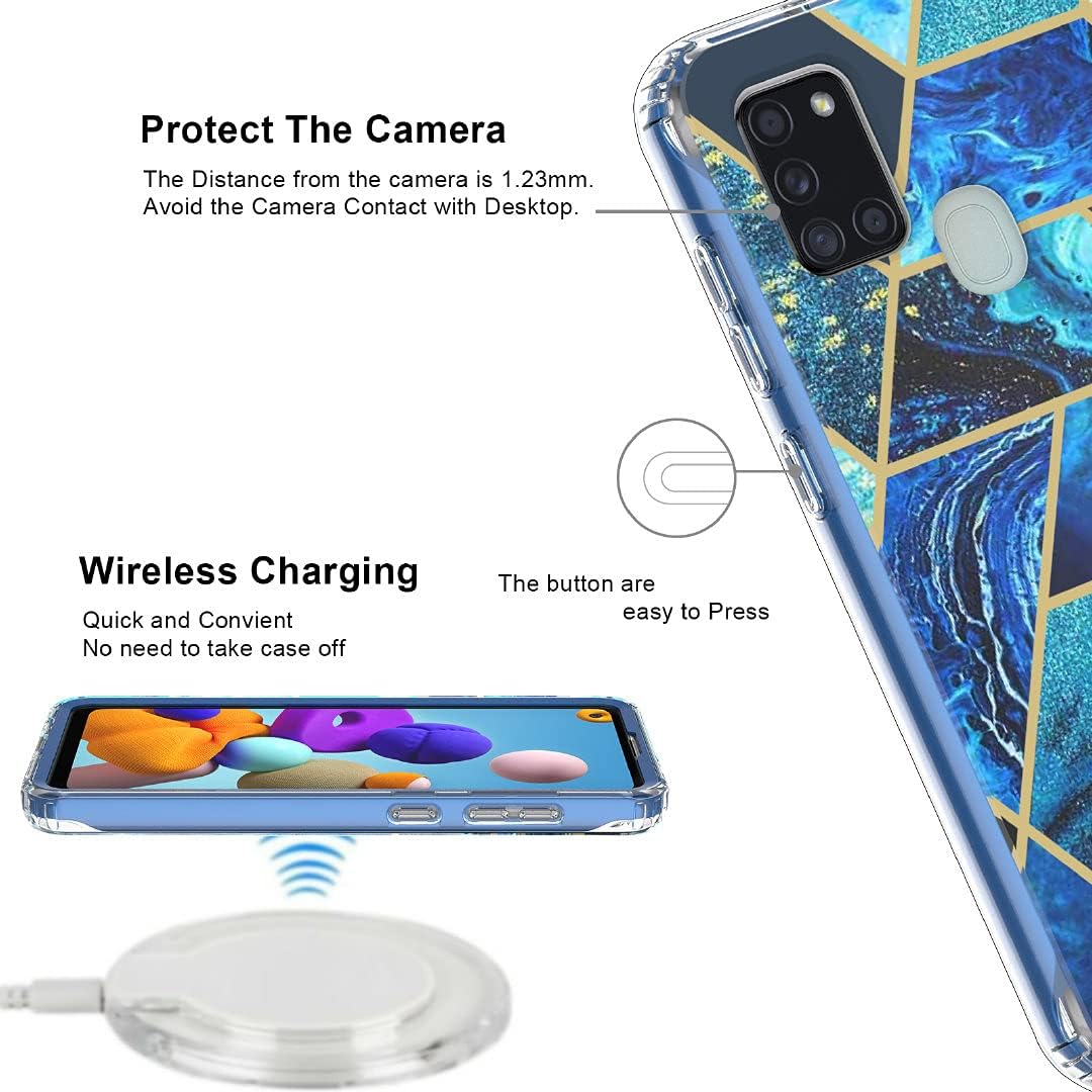Jelly Galaxy A21S – Funda protectora de cuerpo completo antiarañazos para Samsung Galaxy A21S (no es compatible con Galaxy A21) con diseño de