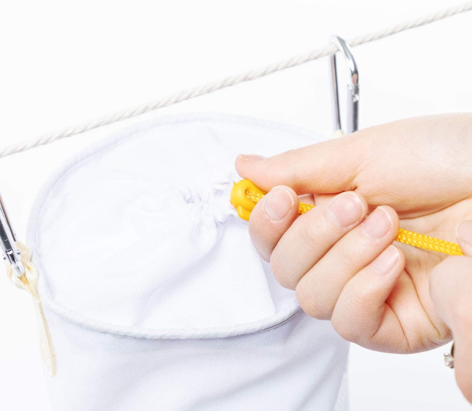 GNEGNI Bolsa de soporte para pinzas para ropa al aire libre, organizador de almacenamiento de pinzas de ropa de malla de gran capacidad con gancho,