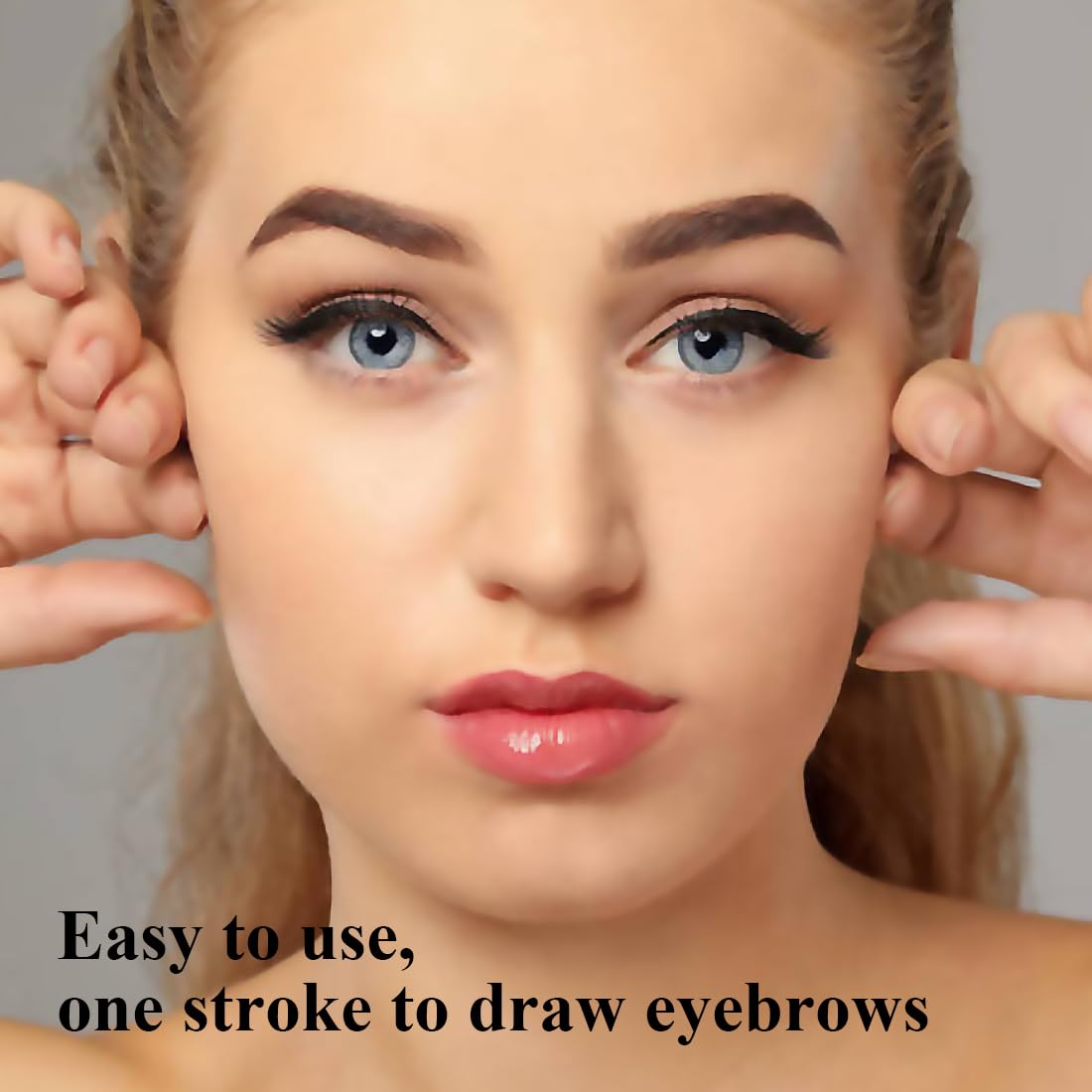 3 lápices de cejas diferentes, crean cejas de aspecto natural fácilmente y duran todo el día, 3 en 1 3 lápices de cejas negro #-0803097