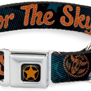 Collar de perro hebilla de cinturón de seguridad Woody Reach para el cielo Denim Blue Print 18 a 32 pulgadas 1.5 pulgadas de ancho Collar de perro hebilla de cinturón de seguridad Woody Reach para el cielo Denim Blue Print 18 a 32 pulgadas 1.5 pulgadas de ancho