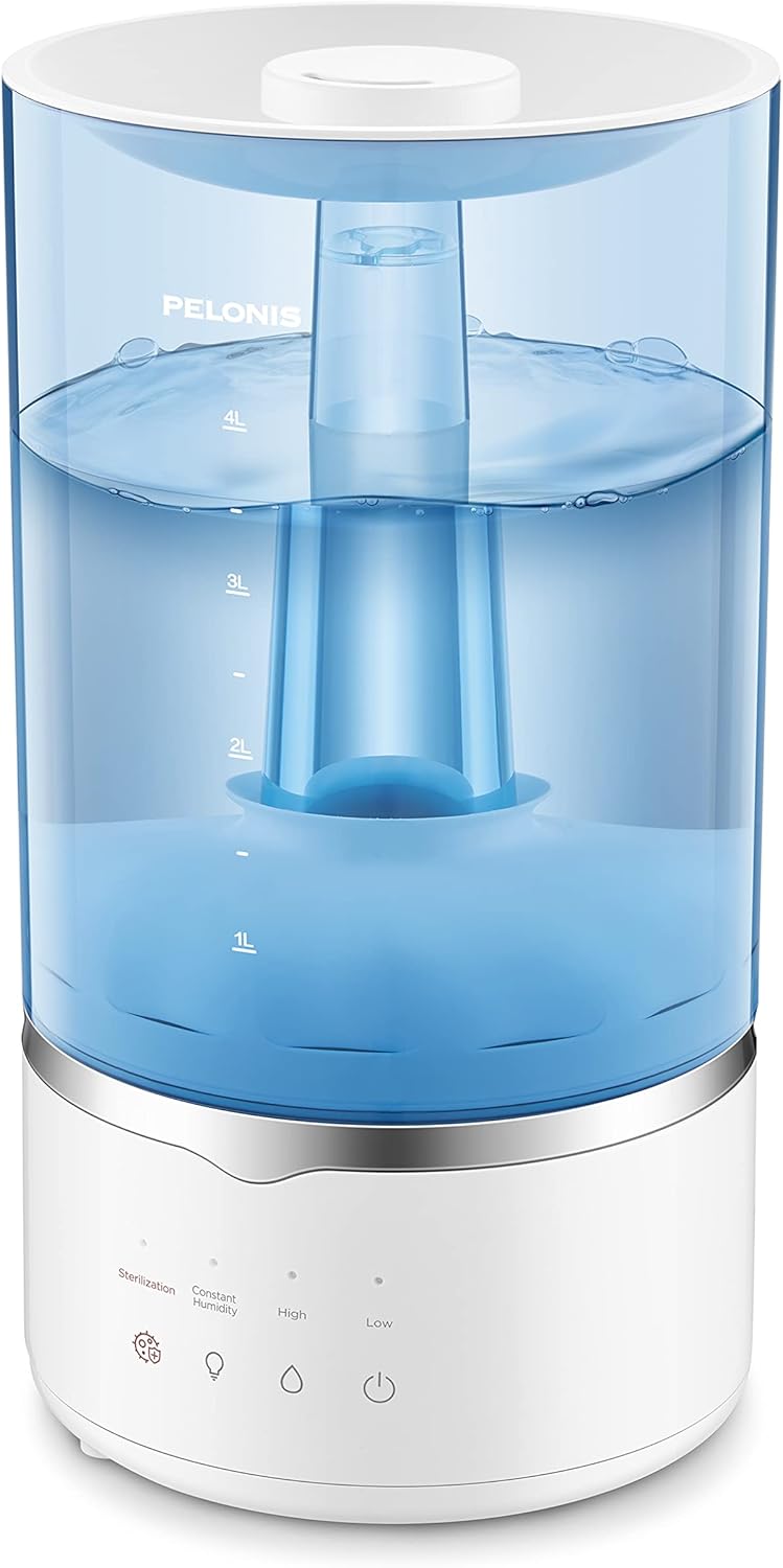Pelonis Humidificadores de niebla cálida y fría para dormitorio, habitación grande, hogar y bebé, humidificador ultrasónico de niebla fría y cálida