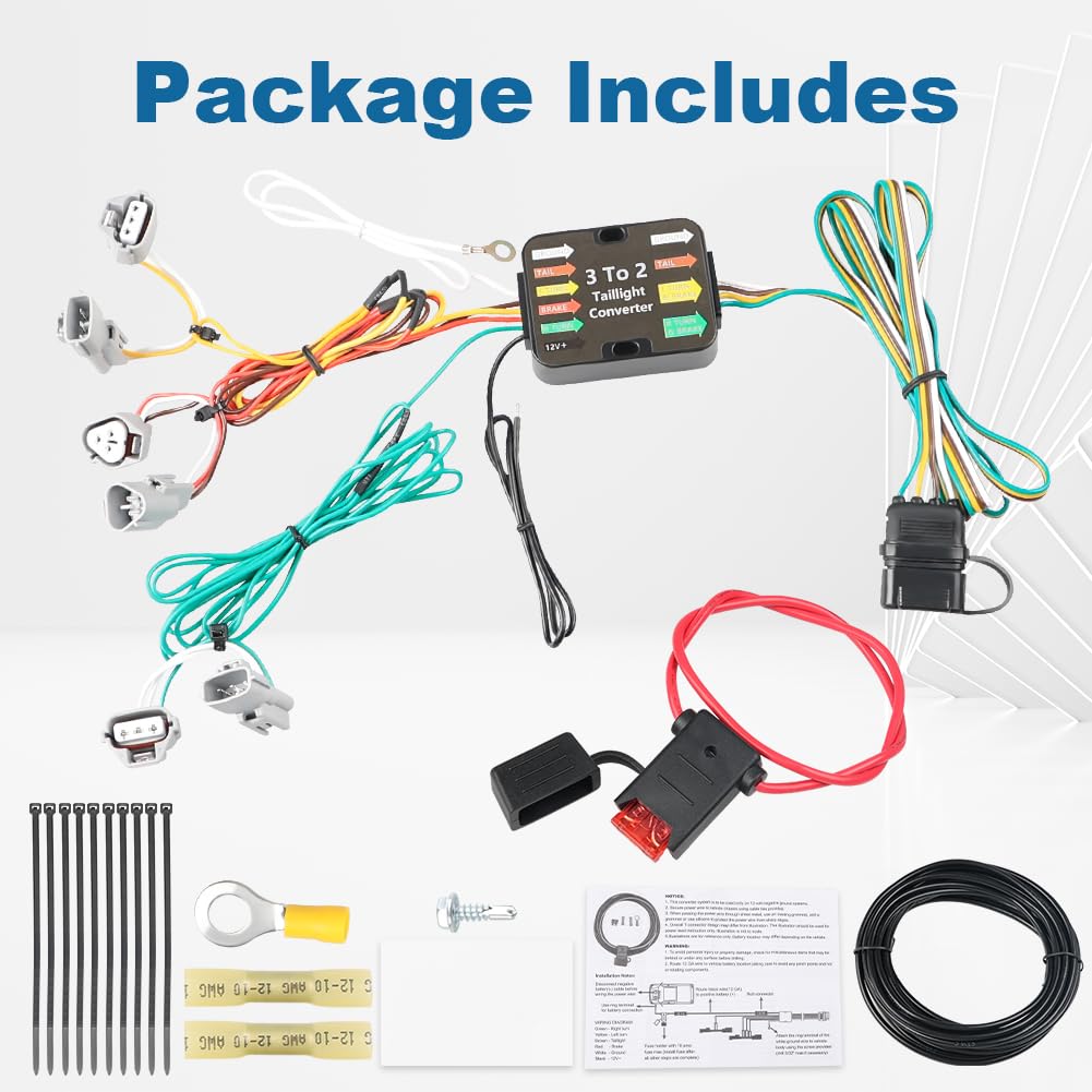 WATERWICH Arnés de cableado de remolque de 4 vías 56349 compatible con Toyota Tacoma 2016 2017 2018 2019 2020 2021 2022 arnés de cableado de