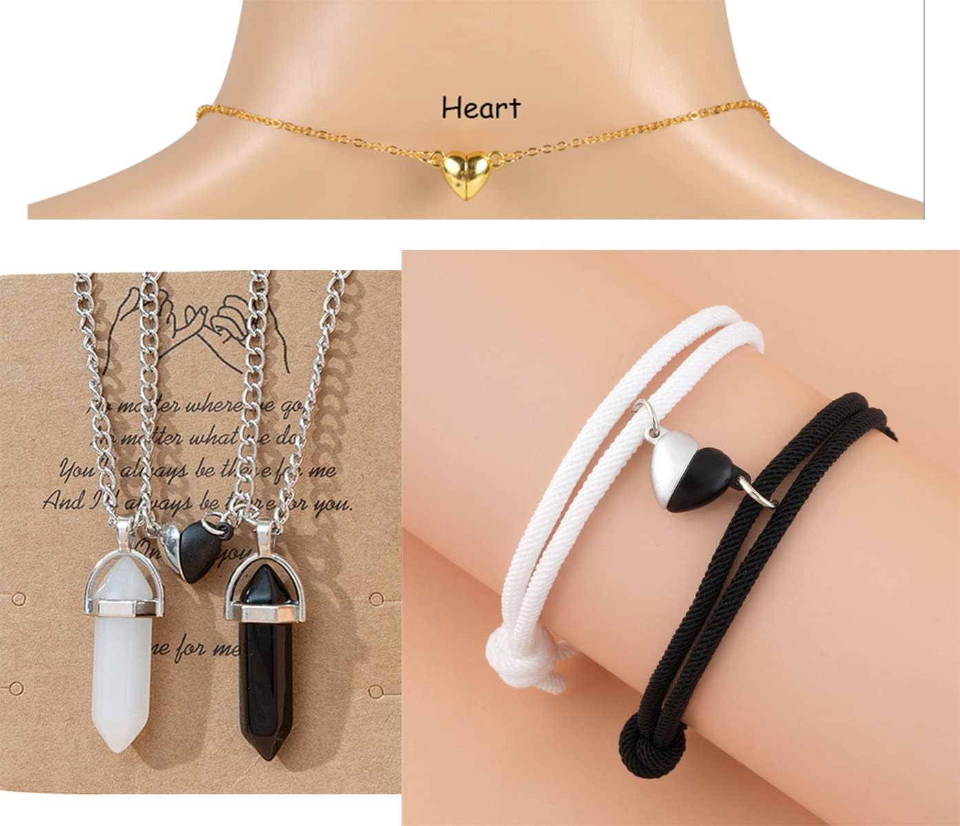 Cierres magnéticos para hacer joyas, 36 pares de cierres multicolores en forma de corazón conectados para hacer pulseras, collares, joyas, imán