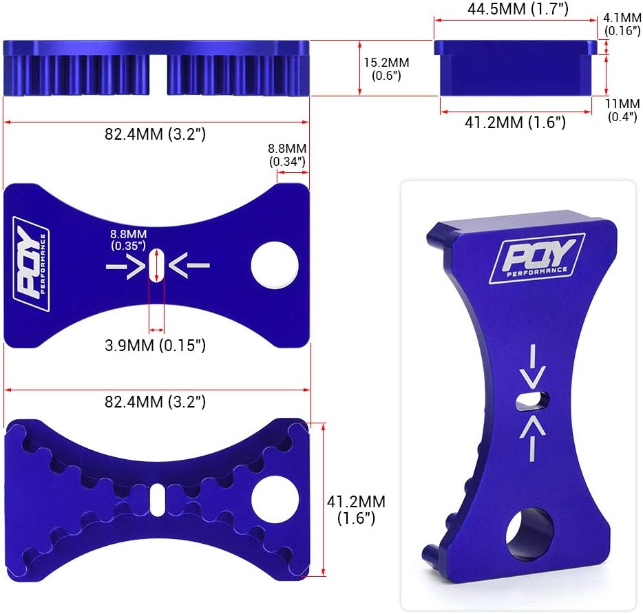 Herramienta de instalación de la correa dentada de bloqueo de engranajes de leva del motor compatible con HondaAcura B16 B18C1 B18C5 VTEC azul