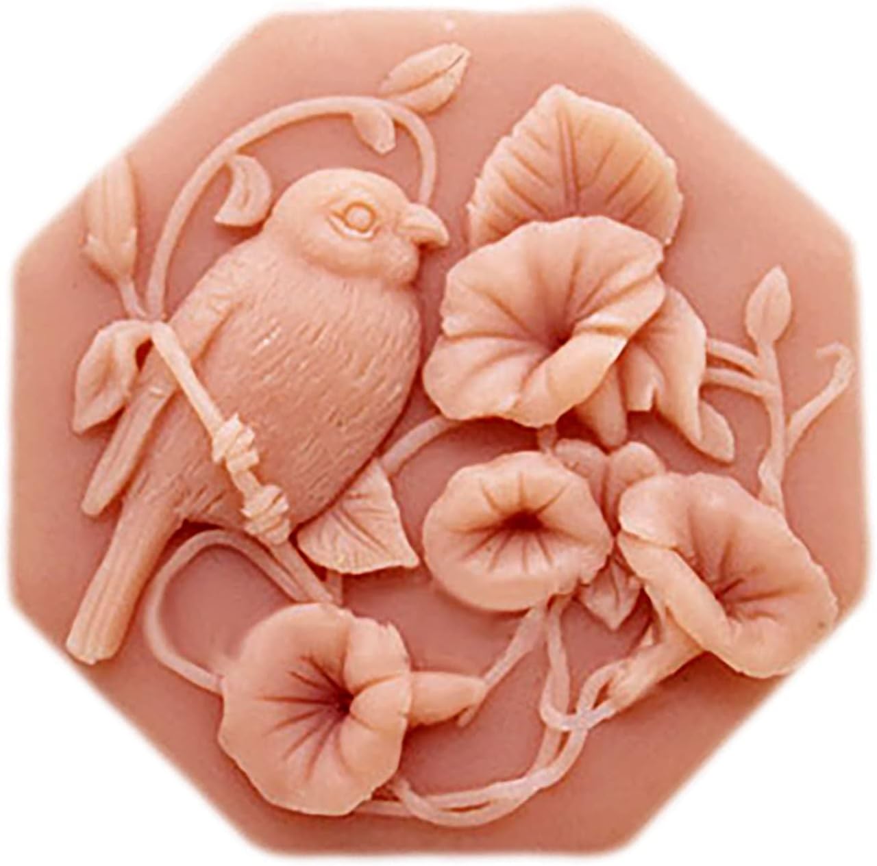Molde de jabón de silicona para hacer jabón, manualidades, hecho a mano, chocolate, caramelo, pastel, pastel, pájaro, flor (11516)