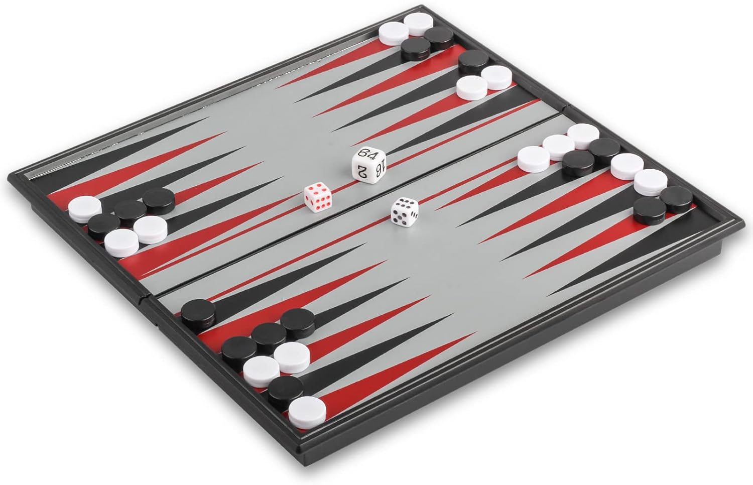 Andux Juego de mesa portátil de backgammon magnético plegable CXSLQ-01 (M)