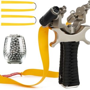 TOPARCHERY Juego de tirachinas de caza para tirachinas profesionales al aire libre de acero inoxidable con bandas de goma reemplazables TOPARCHERY Juego de tirachinas de caza para tirachinas profesionales al aire libre de acero inoxidable con bandas de goma reemplazables