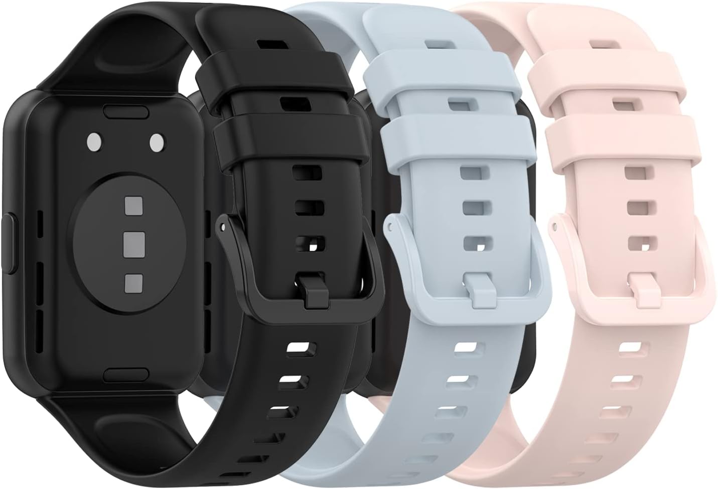 E ECSEM Correas compatibles con HUAWEI Watch FIT 2 bandas de silicona suave impermeable ajustable correa de reloj deportivo correas de repuesto para