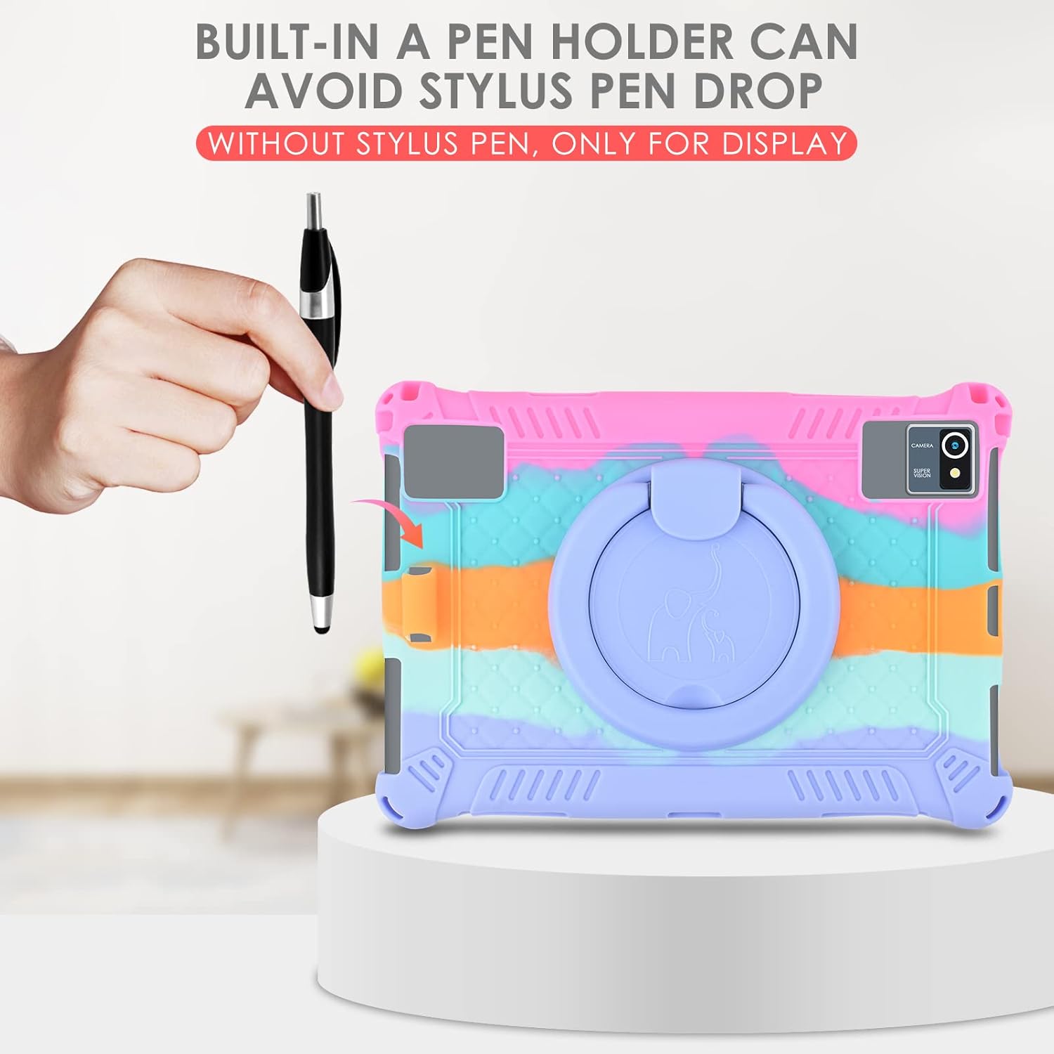 DETUOSI Funda de silicona para Plimpton PlimPad P60 de 10 pulgadas, funda protectora multiángulo para Moderness MB1001 de 10 pulgadas, Hoozo de 10.1