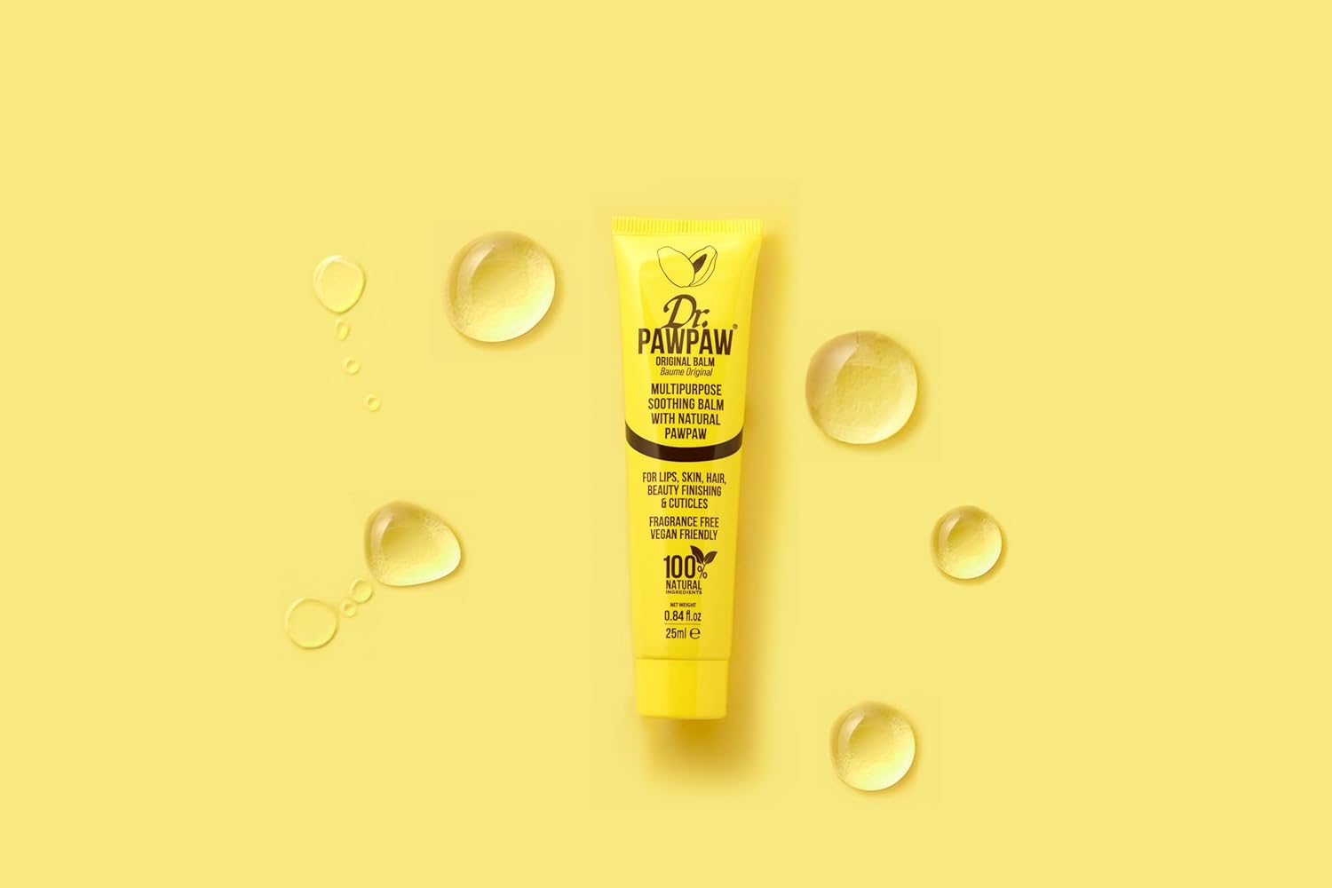 Dr. Bálsamo multiusos Pawpaw, bálsamo sin fragancia, para labios, piel, cabello, cutículas, uñas y acabado de belleza 25 ml.