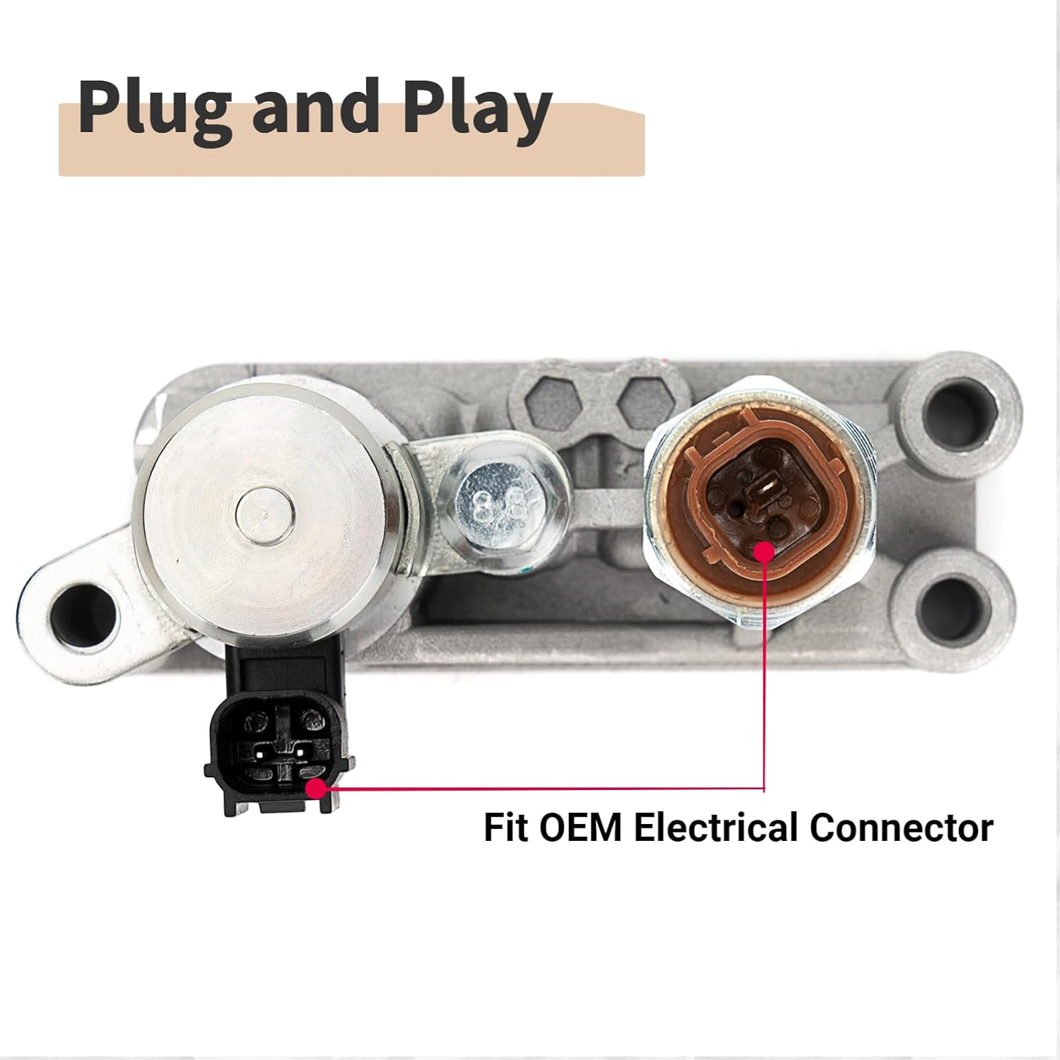Solenoide VVT de sincronización de válvula variable del motor compatible con Acura RDX 2013-2015, Honda Accord Crosstour Odyssey Pilot 3.5L,