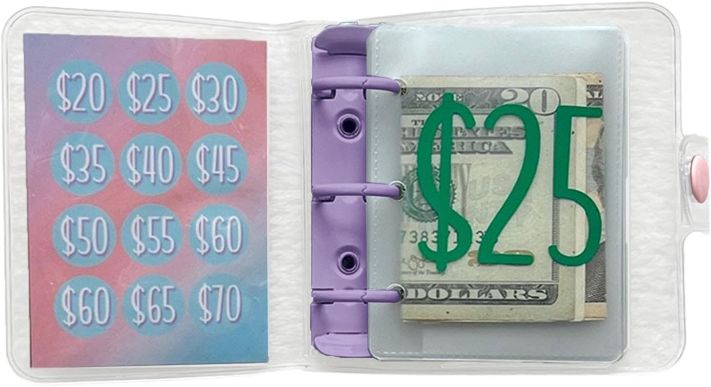 Carpeta de desafío de ahorro de 500 ahorros, carpeta de ahorro de dinero, libro de desafíos de ahorro con sobres, desafío de ahorro de sobres, mini