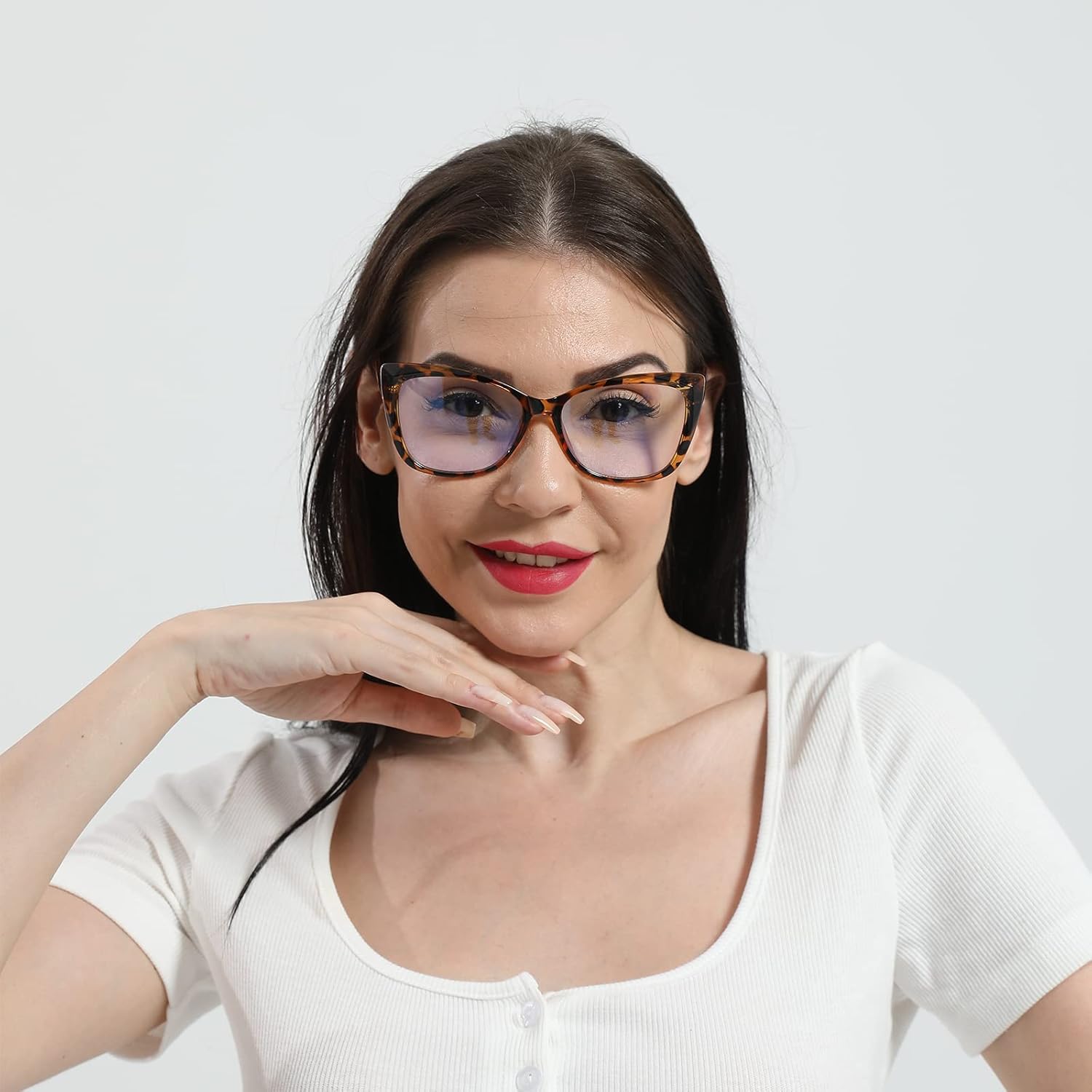 prtcslwd Gafas de lectura para mujer, paquete de 3 lentes de bloqueo de luz azul de gran tamaño con ojo de gato +1.25
