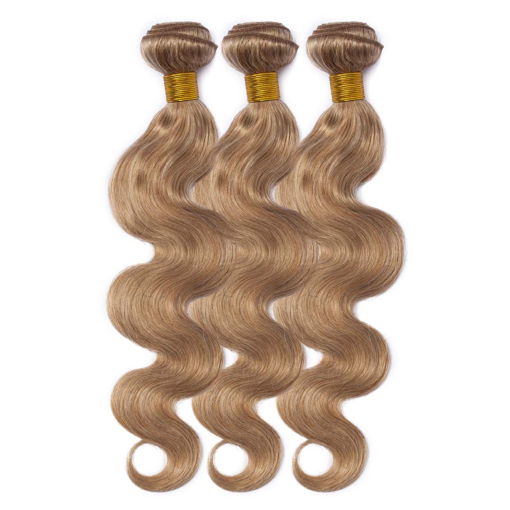 Hairro Extensiones de cabello humano de plumón individual de 20 pulgadas, rubio oscuro