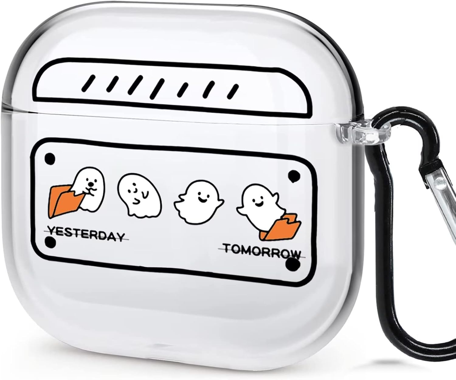 Funda para AirPods 3, para AirPods de 3 generación, funda transparente de dibujos animados, diseño elegante de anime kawaii, divertido protector a