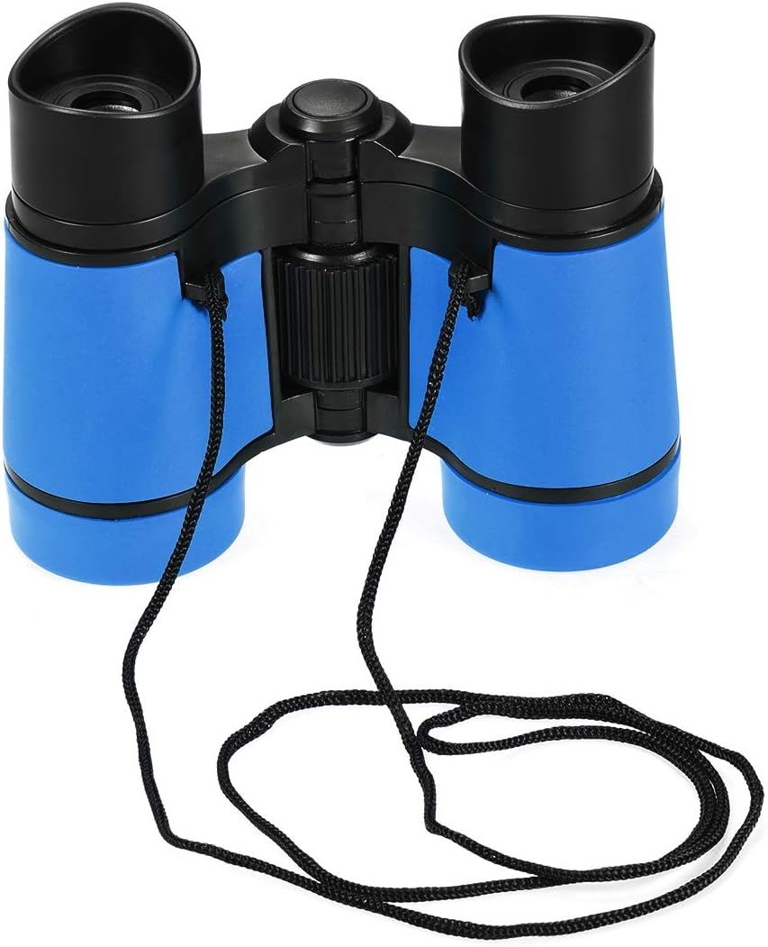 uxcell Prismáticos 4X30 Compactos Plegables Binoculares A Prueba de Golpes Azul Cielo Con Correa Para El Cuello Para La Observación De Aves