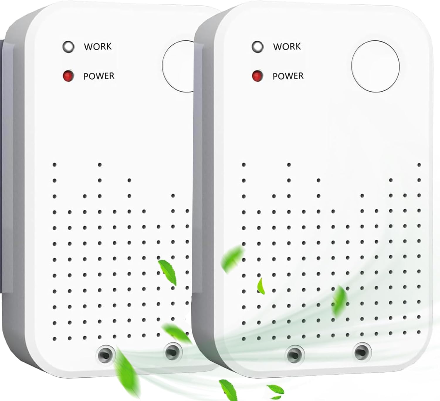 KLVEU 2 purificadores de aire enchufables, ionizador de aire para el hogar, generador de iones negativos, filtro de aire portátil para olor, humo,