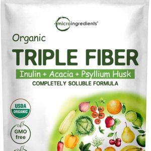 Suplemento de fibra orgánica inulina acacia cáscara de psyllium 2 libras fórmula de fibra 3 en 1 fibra diaria sin sabor suplemento prebiótico de Suplemento de fibra orgánica inulina acacia cáscara de psyllium 2 libras fórmula de fibra 3 en 1 fibra diaria sin sabor suplemento prebiótico de