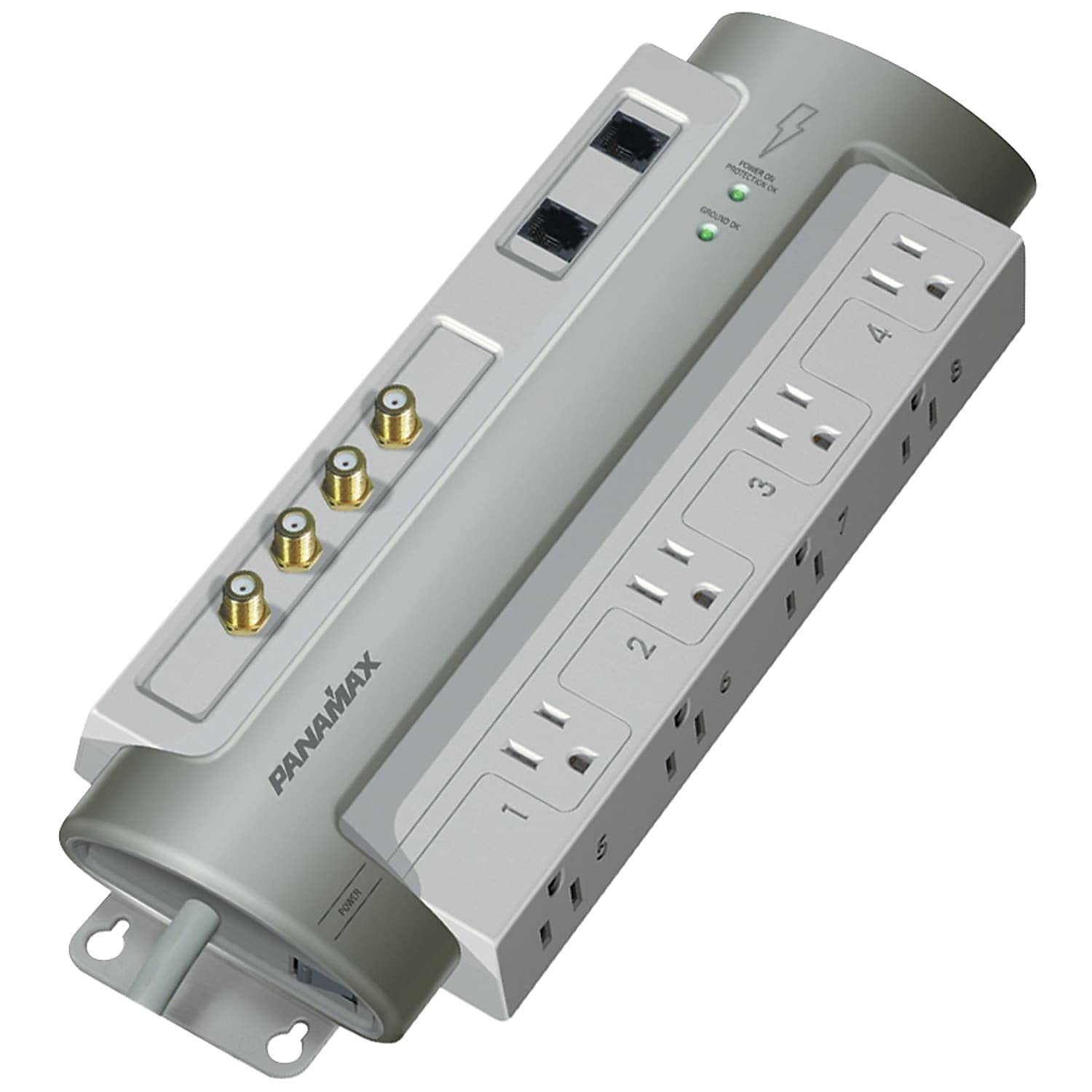 Panamax PM8-AV 8 Outlet Cable-Sat-Teléfono – Plata