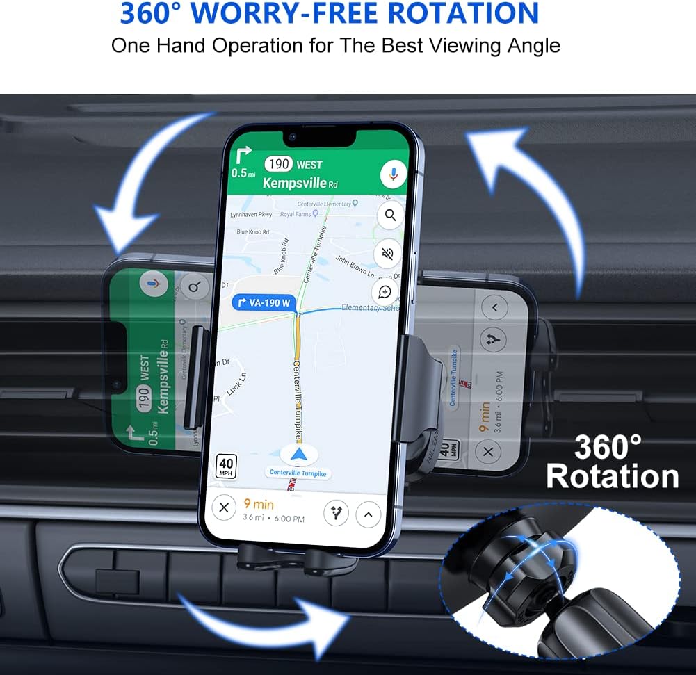Miracase Soporte universal para teléfono para automóvil, soporte de teléfono para ventilación de aire, compatible con iPhone 14 Series14 Pro Max13