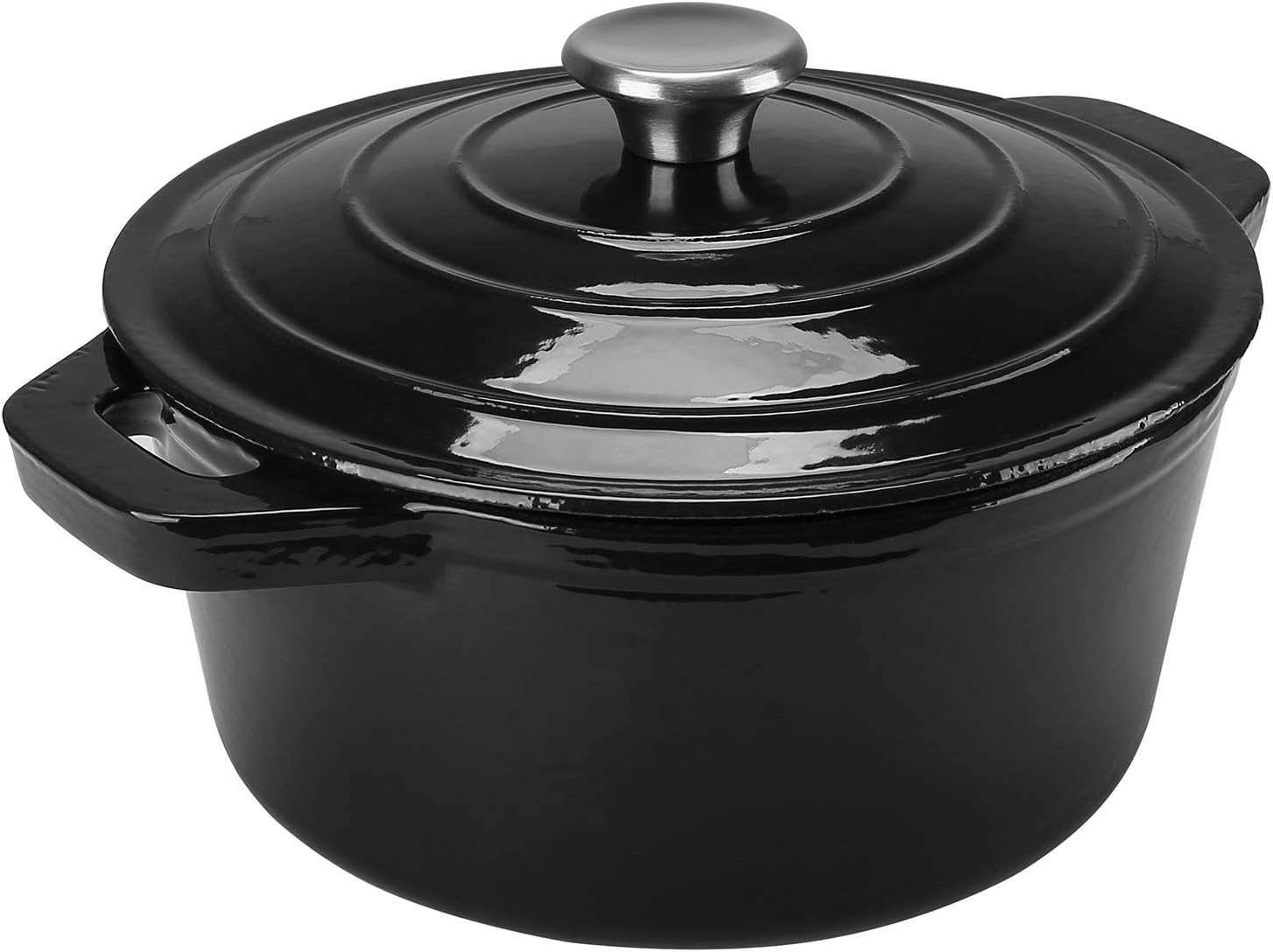 Puricon – Horno holandés de hierro fundido, esmaltado, de 5.5 cuartos de galón (5.2 litros), esmalte cerámico, redondo