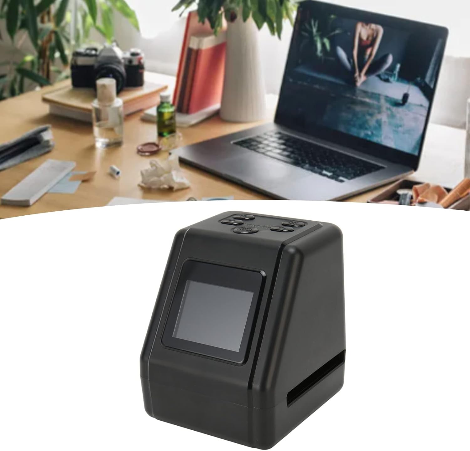 Escáner de película y diapositivas con pantalla LCD de 2.0 pulgadas, escáner de diapositivas de película Convertir 135 126 110 películas