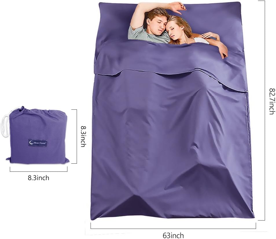 Mayper Saco de dormir forro camping hoja de viaje ligero hotel hoja compacto bolsa de dormir camping albergues juveniles