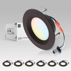ASD Retrofit – Iluminación LED empotrable de 4 pulgadas, 9 W, 700 lúmenes, regulables, para techo, regulables, de 2700 K-5000 K, ajustable, CRI90, ASD Retrofit – Iluminación LED empotrable de 4 pulgadas, 9 W, 700 lúmenes, regulables, para techo, regulables, de 2700 K-5000 K, ajustable, CRI90,